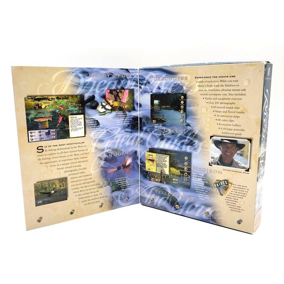Fly Fishing Great Rivers of the West Big Box Macintosh 1995 Game Factory Sealed - Picture 2 of 6